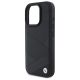 6. Etui BMW Sign Leather Crossing Lines Pattern na iPhone 16 Pro Max - czarne