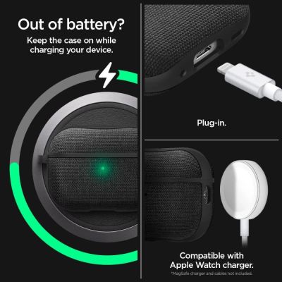 12. Etui Spigen Urban Fit na Apple AirPods Pro 1 / 2 - czarne