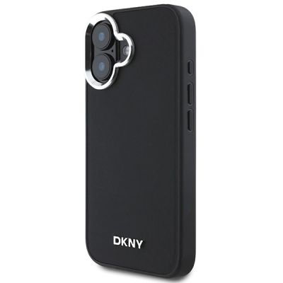 2. Etui DKNY Plain Silver Logo MagSafe na iPhone 16 - czarne