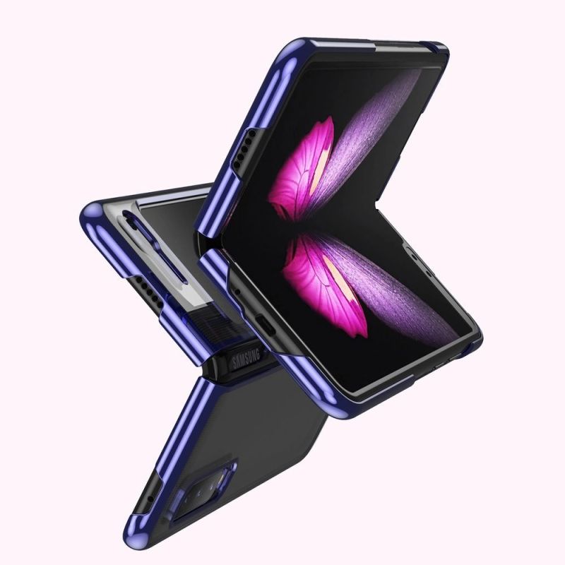 7. Plating Case hard case pokrowiec etui z metaliczną ramką Samsung Galaxy Fold niebieski