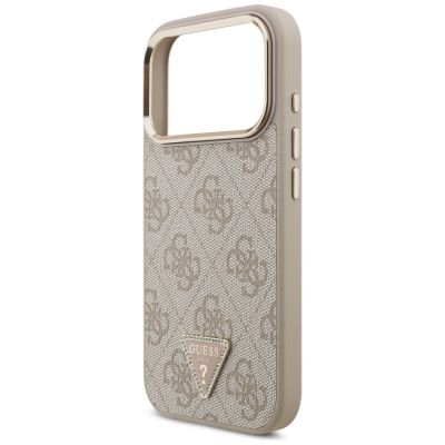 6. Etui Guess 4G Triangle Logo MagSafe na iPhone 17 Pro - różowo-złote