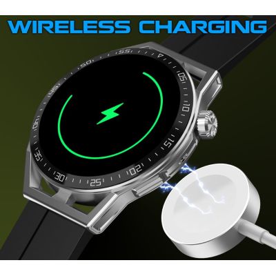 12. Smartwatch  Rubicon RNCE88-1 Czarny- Czarny Pasek Silikonowy + Czarny Pasek Skórzany