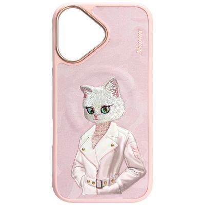 2. Etui Nimmy Magnetic fashion cute pet MagSafe na iPhone 16 - różowe