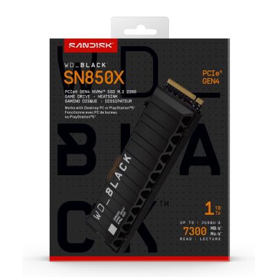 7. Dysk SSD WD Black SN850X WDS100T2XHE (1 TB ; M.2; PCIe NVMe 4.0 x4; heatsink)