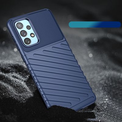 5. Thunder Case elastyczne pancerne etui pokrowiec Samsung Galaxy A73 niebieski