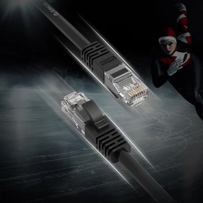 6. Kabel sieciowy Ethernet Orico PUG-C6 CAT6 1000Mbps RJ45 internetowy LAN okrągły 30 m - czarny