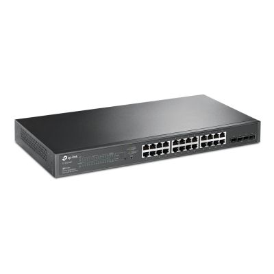 TP-Link JetStream TL-SG2428P przełącznik sieciowy Zarządzany L2/L2+ Gigabit Ethernet (10/100/1000) Obsługa PoE 1U Czarny