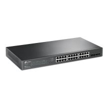 TP-Link JetStream TL-SG2428P przełącznik sieciowy Zarządzany L2/L2+ Gigabit Ethernet (10/100/1000) Obsługa PoE 1U Czarny