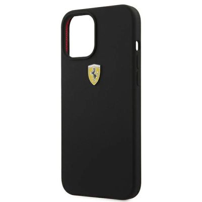 6. Etui Ferrari On Track Silicone na iPhone 12 Pro Max - czarne