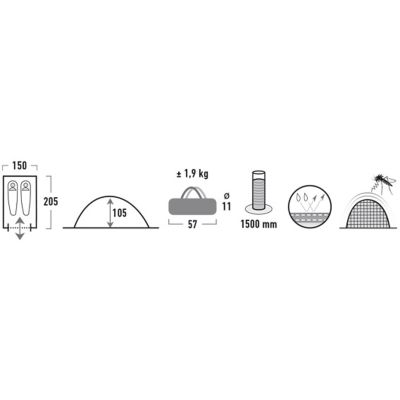 13. Namiot High Peak Monodome 2  10159