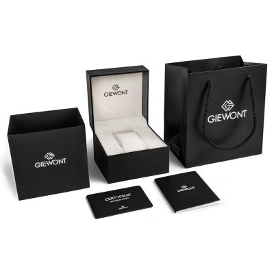 10. Zegarek Męski Giewont Elegance Sapphire Srebrno Czarny GW5160-B2