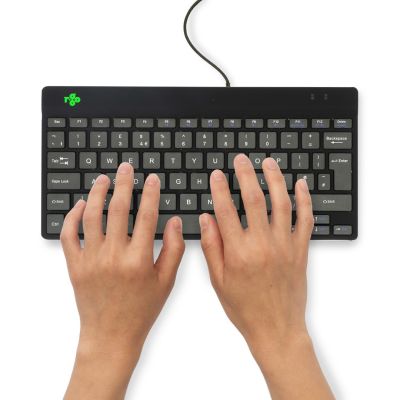 3. R-Go Tools Ergonomiczna R-Go Compact Break klawiatura, z oprogramowaniem do robienia przerw, QWERTY (UK), przewodowa, czarna