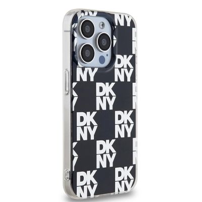 4. Etui DKNY IML Checkered Mono Pattern na iPhone 15 Pro - czarne