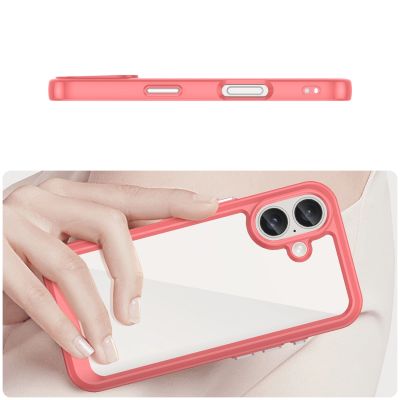 4. Etui Outer Space Case z żelową ramką do iPhone 16 Plus - czerwone