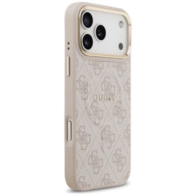 4. Etui Guess 4G PU Classic Logo MagSafe na iPhone 17 Pro Max - różowe