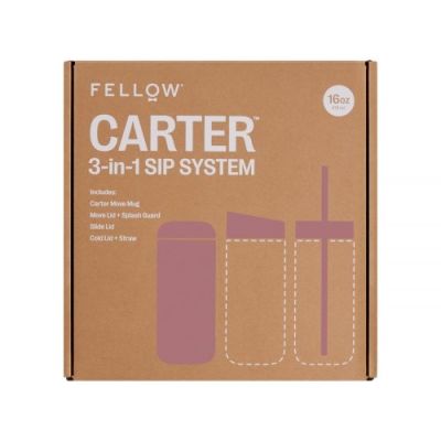 3. Kubek termiczny 473 ml Carter Move Mug 3w1 +3 nakrętki Fellow pudrowy różowy