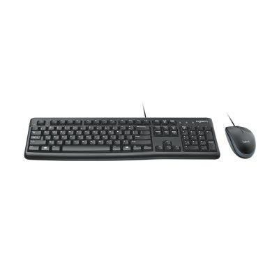 25. Zestaw klawiatura + mysz Logitech MK120 920-002562 (membranowa; USB 2.0; (US); kolor czarny; optyczna; 1000 DPI)