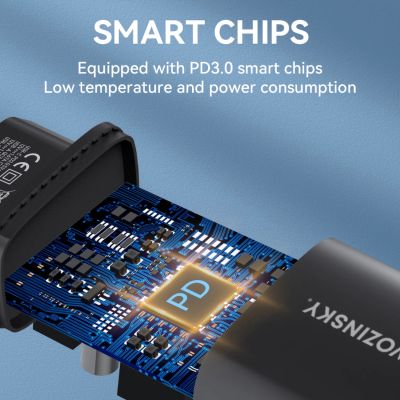 8. Ładowarka sieciowa Wozinsky WGWCB USB-A USB-C 20W - czarna