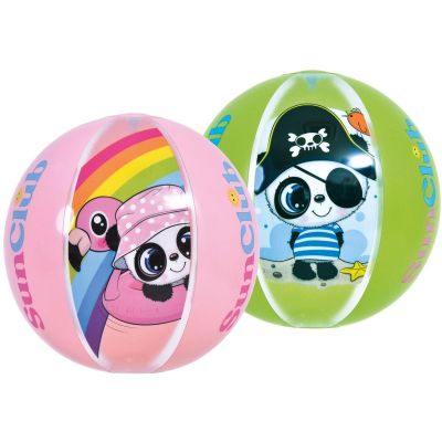 8. PIŁKA PLAŻOWA DMUCHANA PANDA 40CM 53014 ZIELONY