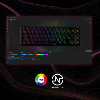 9. HyperX Alloy Origins 65 czarny / Klawiatura gamingowa / mechaniczna / HyperX czerwony / US / RGB / USB-C