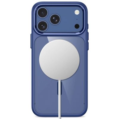 4. Etui Tech-Protect Magmat Magsafe CC na iPhone 17 Pro / 18 Pro - granatowo-przezroczyste