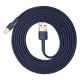 5. Kabel Baseus Cafule USB-A / Lightning 2.4A QC 3.0 1 m - niebiesko-złoty