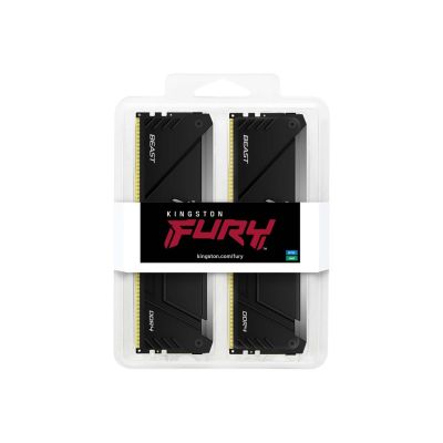 3. Kingston Technology FURY Beast 64GB 3200MT/s DDR4 CL16 DIMM (Zestaw 2) RGB