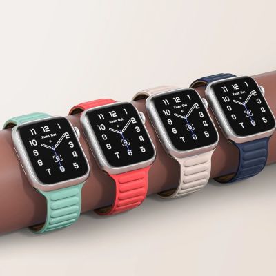 2. Pasek magnetyczny Magnetic Strap opaska bransoleta do Apple Watch 45 mm - czerwony