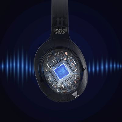 11. Słuchawki nauszne QCY H3 z ANC Bluetooth 5.4 Hi-Res Audio - niebieskie