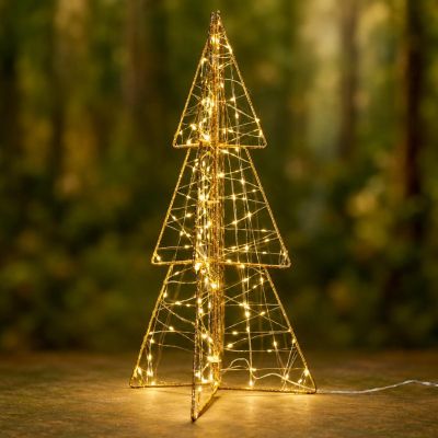 5. CHOINKA DEKORACYJNA 150LED CHAMPAGNE 60CM LUCA