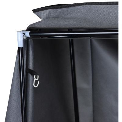 12. SZAFA TEKSTYLNA GARDEROBA 168x45x172CM CIEMNOSZARA 45238