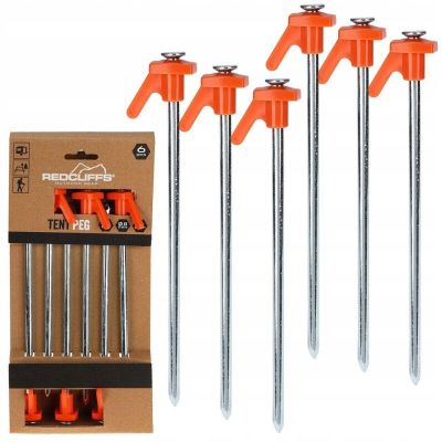 5. ŚLEDZIE DO NAMIOTU 21CM KPL 6SZT METAL PLASTIK REDCLIFFS