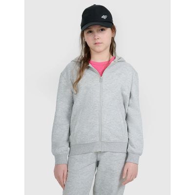 Bluza dresowa rozpinana z kapturem dziewczęca 4F 4FJWMM00TSWSF1861-25M