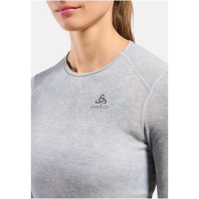 2. Bielizna termoaktywna z długim rękawem Odlo BL TOP crew neck l/s ACTIVE WARM x POW srebrna