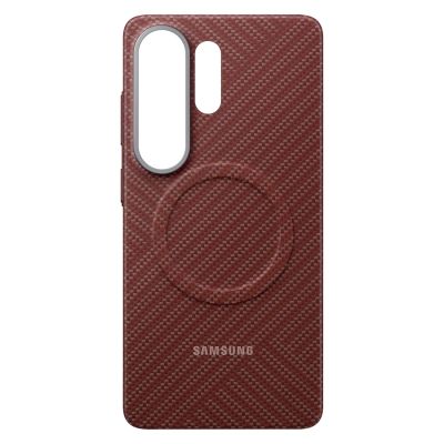 4. Etui Samsung Carbon Magnet Case do Samsung Galaxy S26 Ultra kompatybilne z MagSafe - czerwone