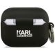 3. Etui Karl Lagerfeld Silicone Karl & Chaupette Head 3D na AirPods Pro 3 - czarne