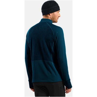4. Bluza z półgolfem męska Odlo X-ALP Mid layer 1/2 zip zielona