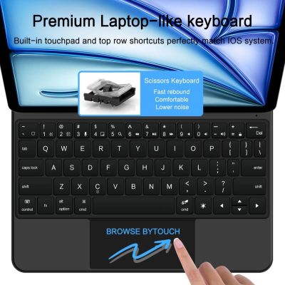 7. Etui Tech-Protect Smartcase Magnetic z klawiaturą na iPad Air 10.9” 2020 / 2022 / iPad Air 11” 2024 / 2025 - czarne