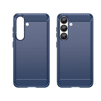 2. Etui silikonowe Carbon Case na Samsung Galaxy S25 Edge - niebieskie