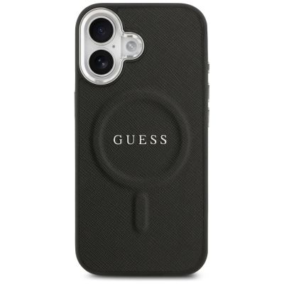 3. Etui Guess Classic Logo MagSafe do iPhone 17 -czarne