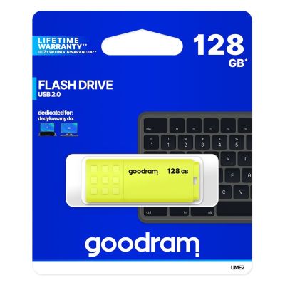 5. Pendrive GoodRam UME2 UME2-1280Y0R11 (128GB; USB 2.0; kolor żółty)