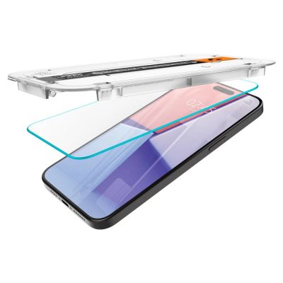 6. Szkło hartowane Spigen Glas.tR EZ Fit na iPhone 15 Pro - 2 szt.