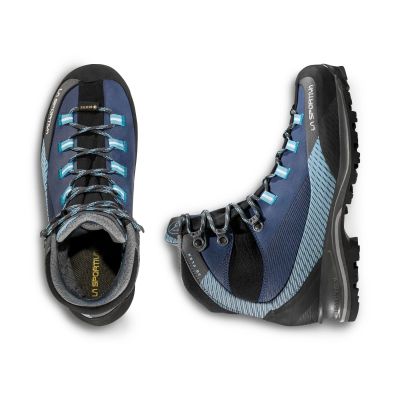 4. La Sportiva TRANGO TRK Woman Leather GTX ZFMS111B18B21 Opal/Pacific Blue