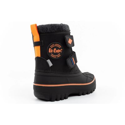 4. Lee Cooper buty zimowe dziecięce śniegowce czarne ocieplane na rzep