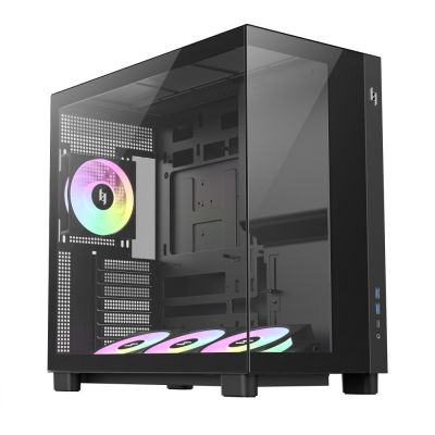2. GameMax NEX C53 BK zabezpieczenia & uchwyty komputerów Czarny