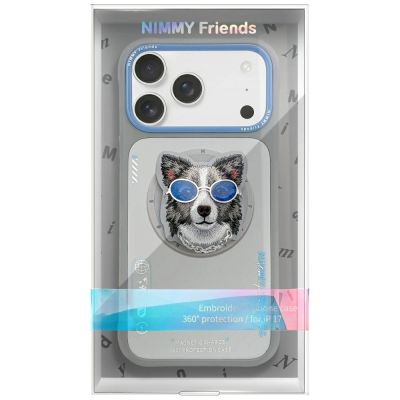 2. Etui Nimmy Glasses Cool nag MagSafe na iPhone 17 - szare