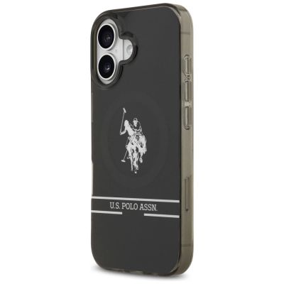 2. Etui US Polo DH and Bottom Stripe Logo MagSafe na iPhone 17 - czarne