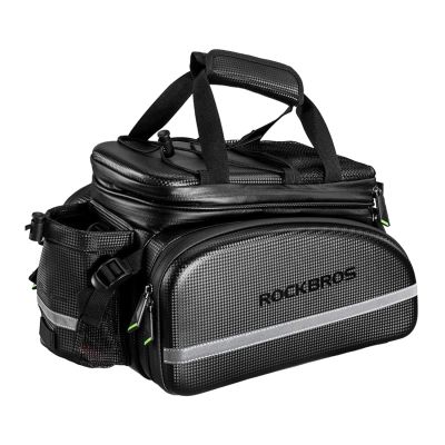 2. Torba rowerowa Rockbros A6-6 na bagażnik 35 l z rozkładanymi kieszeniami - czarna