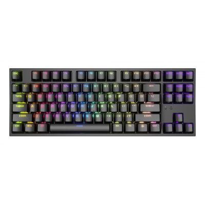 5. KLAWIATURA DLA GRACZY GENESIS THOR 404 TKL US PODŚWIETLENIE RGB MECHANICZNA CZARNA KAILH BOX BROWN