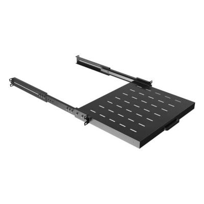 3. LANBERG WYSUWANA PÓŁKA DO SZAF RACK 19" 350MM CZARNA (1U/445X350MM UDŹWIG DO 35KG, MONTAŻ 4PUNKTOWY)
